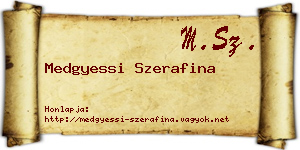 Medgyessi Szerafina névjegykártya